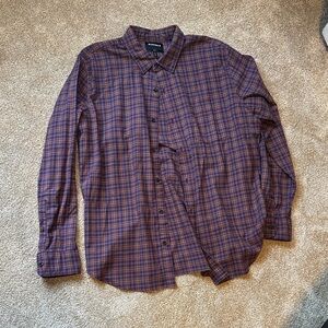 Bonobos Men's Casual Plaid Shirt - Purple and Orange